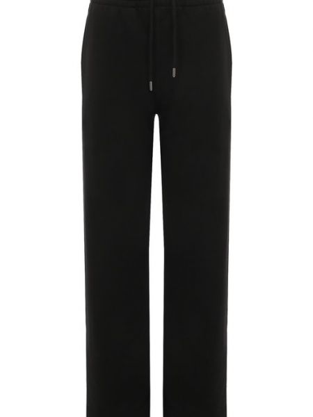 Черные хлопковые брюки Dries Van Noten