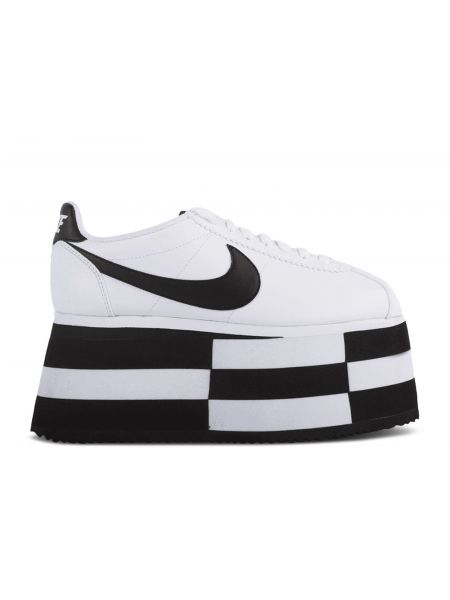 Клетчатые кроссовки Nike Cortez белые