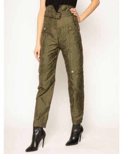 Pinko Szövet nadrág Quadratino 20201 PBK2 1B14D4 7984 Zöld Regular Fit