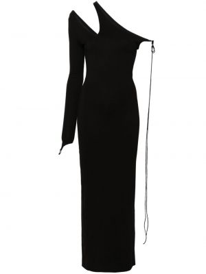 Μάξι φόρεμα από ζέρσεϋ Manuri μαύρο