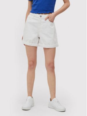 Белые джинсовые шорты свободного кроя Vila