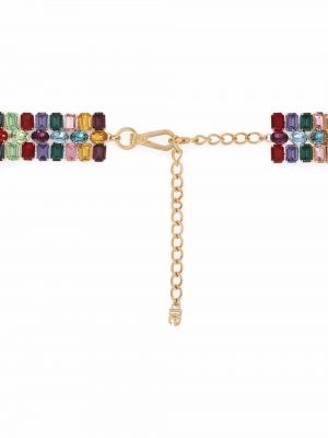 Křišťálový pásek s přezkou Dolce & Gabbana zlatý