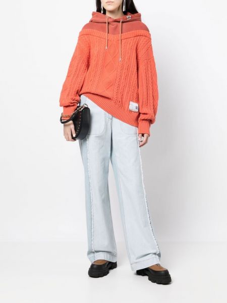 Džemperis su gobtuvu Maison Mihara Yasuhiro oranžinė