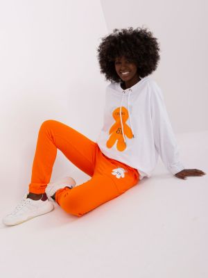 Komplet trenirka Fashionhunters oranžna