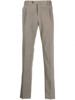 Pantaloni chino slim fit di cotone Pt Torino grigio
