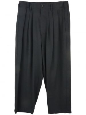 Pantaloni di lana baggy Yohji Yamamoto nero