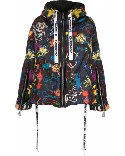 Steppjacke mit print Khrisjoy schwarz