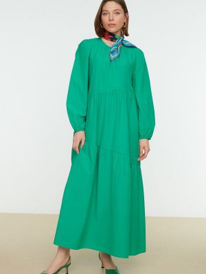 Dlouhé šaty Trendyol zelená