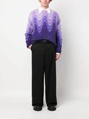 Pull en laine à imprimé à motif géométrique Etro violet