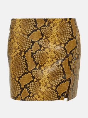 Kožna suknja sa zmijskim uzorkom Isabel Marant