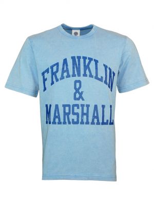 Футболка с принтом Franklin & Marshall синяя