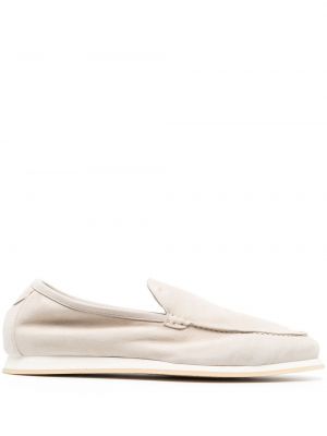 Pantofi loafer din piele de căprioară Fedeli alb