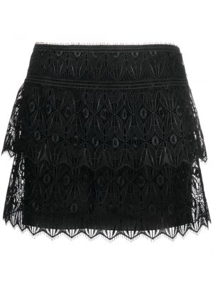 Krajkové mini sukně Alberta Ferretti černé