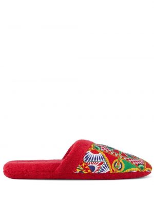 Papuci de casă cu imagine Dolce & Gabbana roșu