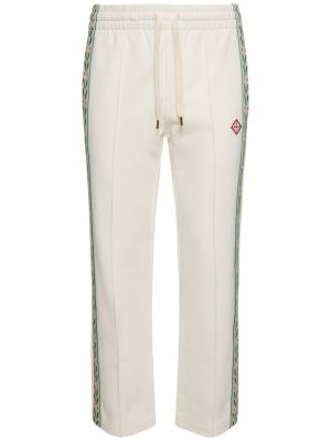 Βαμβακερό αθλητικό παντελόνι Casablanca λευκό