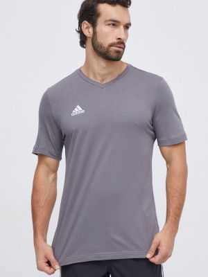 Tričko s aplikacemi Adidas Performance šedé