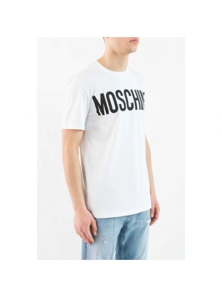 Koszulka z nadrukiem z krótkim rękawem Moschino biała