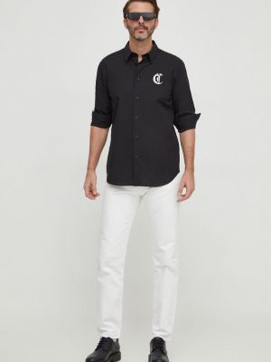 Bavlněná košile Just Cavalli černá