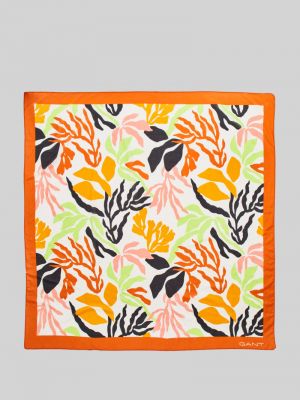 Pamut selyem sál nyomtatás Gant narancsszínű