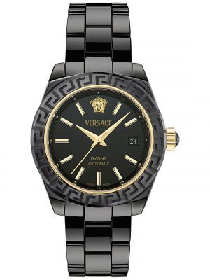 Женские швейцарские автоматические часы DV One, керамические часы с браслетом, 40 мм Versace черные