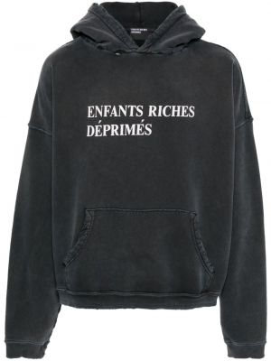 Medvilninis džemperis su gobtuvu Enfants Riches Déprimés juoda
