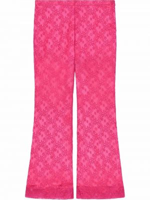 Pantalones de flores de encaje Gucci rosa