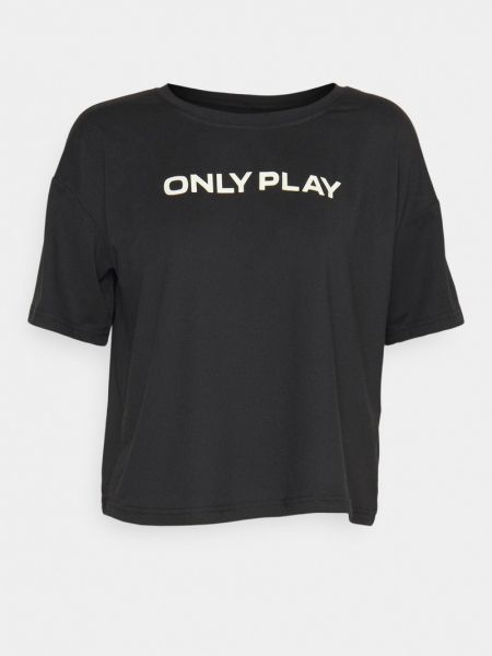 Koszulka z nadrukiem Only Play czarna