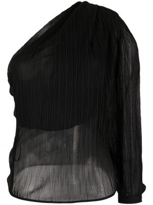 Asymetrická průsvitná halenka Iro černá