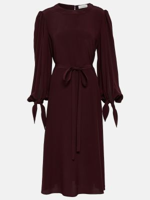 Jedwabna sukienka midi Chloã© fioletowa