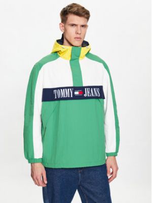 Oversized džínová bunda relaxed fit Tommy Jeans zelená