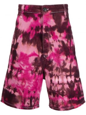 Bindefarge trykt bermudashorts Ami Paris rosa