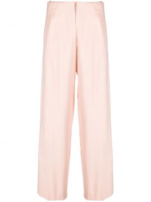 Pantaloni dritti con cristalli Forte Forte rosa