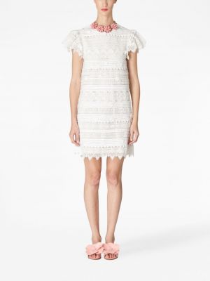 Biała sukienka koronkowa Carolina Herrera