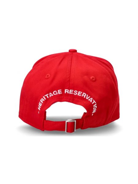 Gorra de algodón Dsquared2 rojo