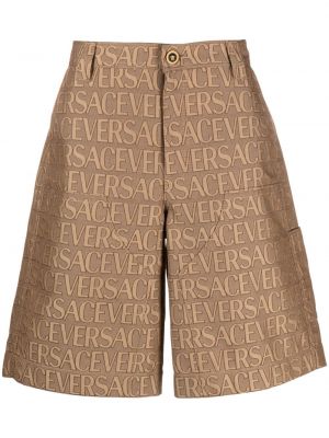 Bermuda kratke hlače iz žakarda Versace rjava