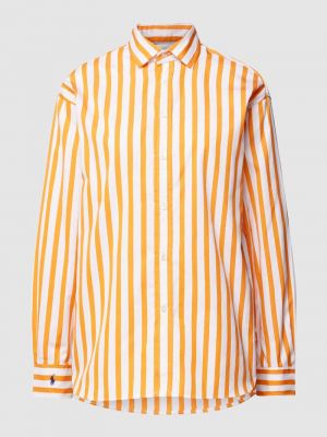 Bluzka w paski Polo Ralph Lauren pomarańczowa