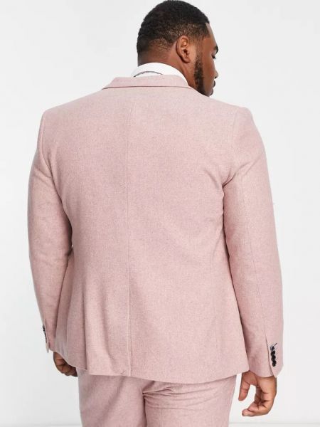 Свадебный твидовый пиджак слим Harry Brown коричневый