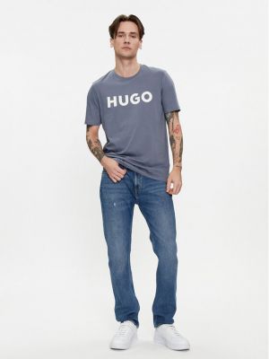 Priliehavé tričko Hugo modrá