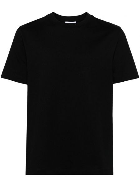 Raštuotas medvilninis marškinėliai Helmut Lang juoda