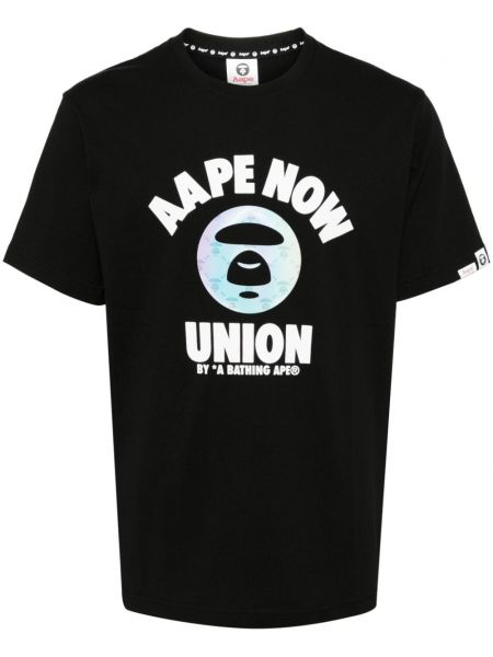 Baskılı pamuklu tişört Aape By *a Bathing Ape® siyah