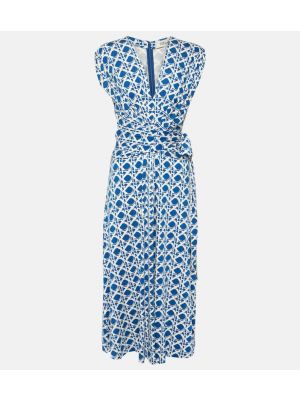 Миди рокля с принт Diane Von Furstenberg синьо