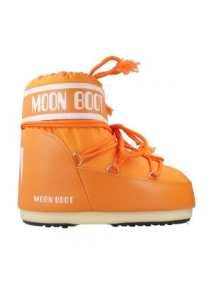Nylonowe botki zimowe Moon Boot pomarańczowe