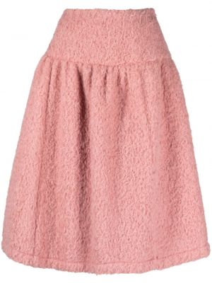 Fleecové midi sukně Rundholz růžové