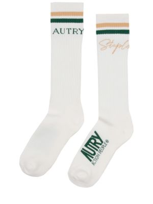 Памучни чорапи Autry бяло