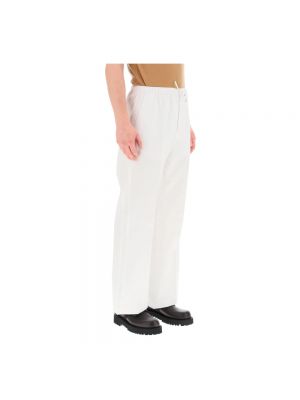 Proste spodnie bawełniane Valentino białe