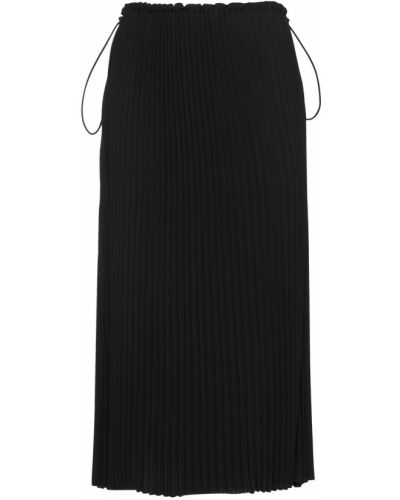 Plisovaná sukně s potiskem Balenciaga - černá