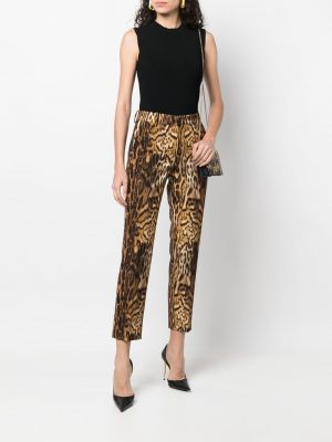 Leopardí kalhoty s potiskem Roberto Cavalli