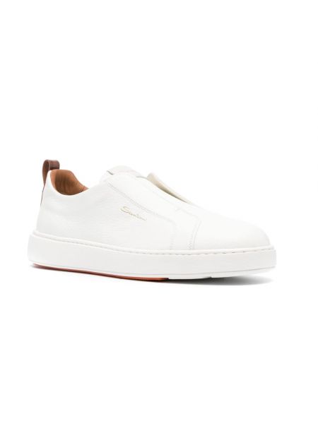 Sneakersy wsuwane Santoni białe