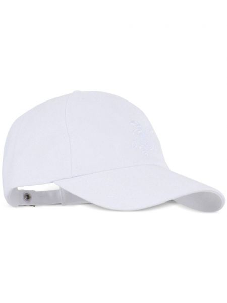 Памучна шапка с козирки бродирана Vilebrequin бяло
