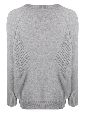 Kašmírový svetr s výstřihem do v Max & Moi šedý